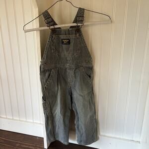 Oshkosh Vintage Railroad Stripe Overalls 24 months